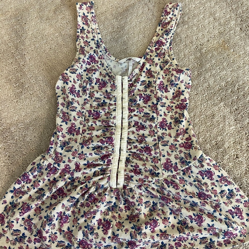floral tank top size xs